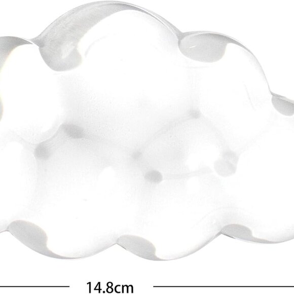 Clear Gel Wrist Rest for Mouse, White Silicone Cloud Mouse Wrist Rest, Cool Soft - Picture 6 of 6